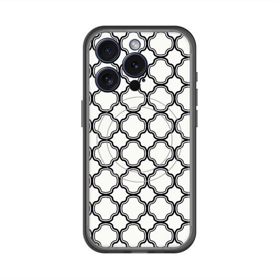 スリムプロテクションプレミアムケース with MagSafe［ Moroccan3 - Black ］