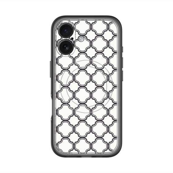 スリムプロテクションプレミアムケース with MagSafe［ Moroccan3 - Black ］