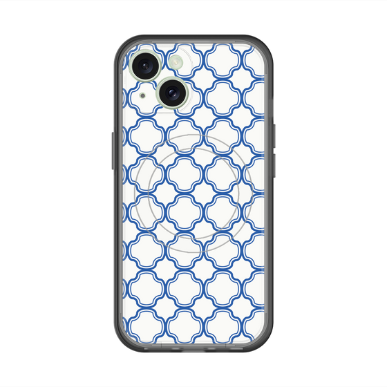 スリムプロテクションプレミアムケース with MagSafe［ Moroccan3 - Blue ］