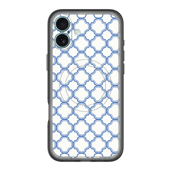 スリムプロテクションプレミアムケース with MagSafe［ Moroccan3 - Blue ］
