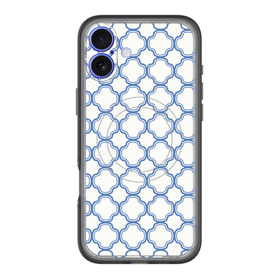 スリムプロテクションプレミアムケース with MagSafe［ Moroccan3 - Blue ］