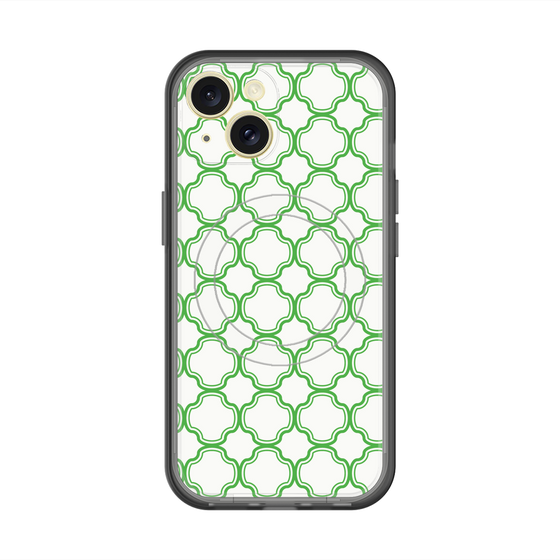 スリムプロテクションプレミアムケース with MagSafe［ Moroccan3 - Green ］