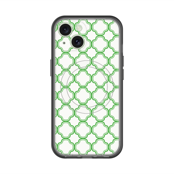 スリムプロテクションプレミアムケース with MagSafe［ Moroccan3 - Green ］