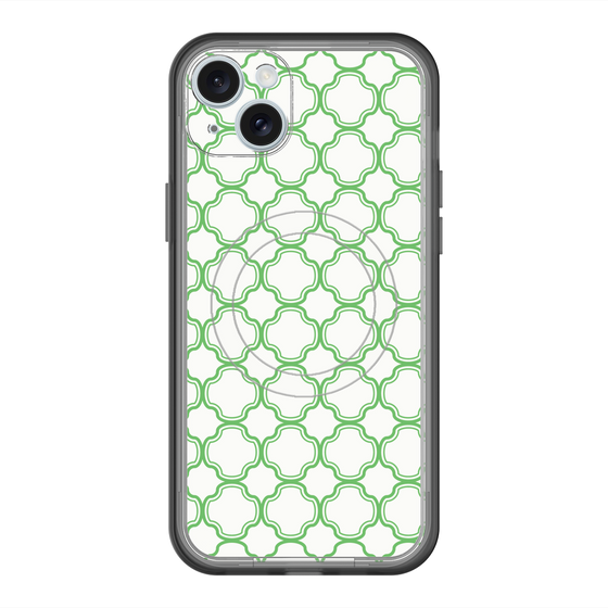 スリムプロテクションプレミアムケース with MagSafe［ Moroccan3 - Green ］