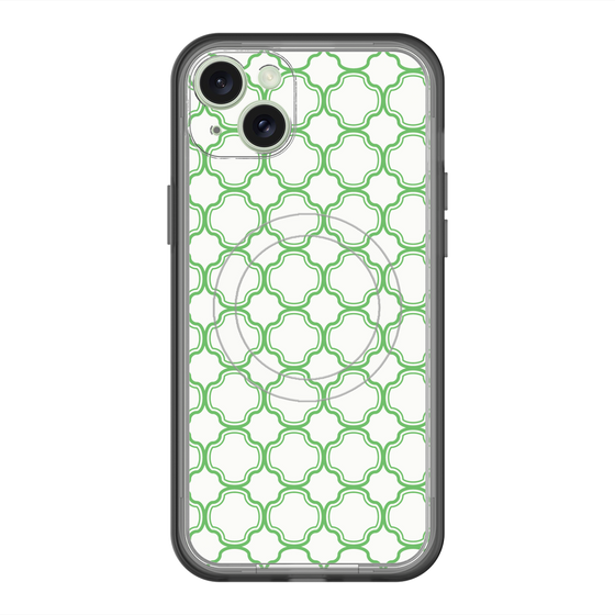 スリムプロテクションプレミアムケース with MagSafe［ Moroccan3 - Green ］