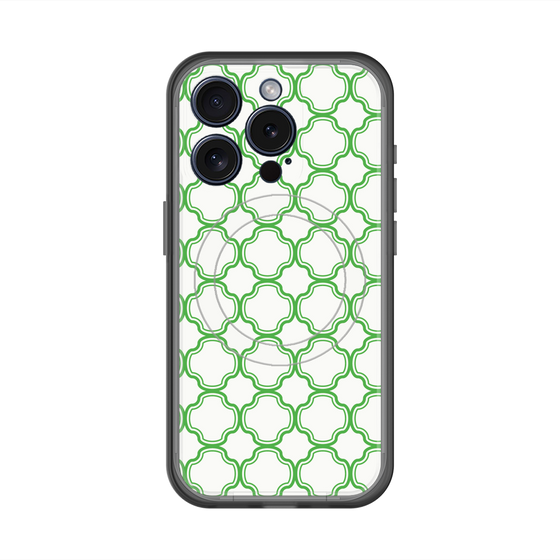 スリムプロテクションプレミアムケース with MagSafe［ Moroccan3 - Green ］