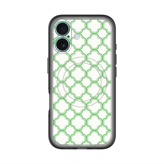 スリムプロテクションプレミアムケース with MagSafe［ Moroccan3 - Green ］