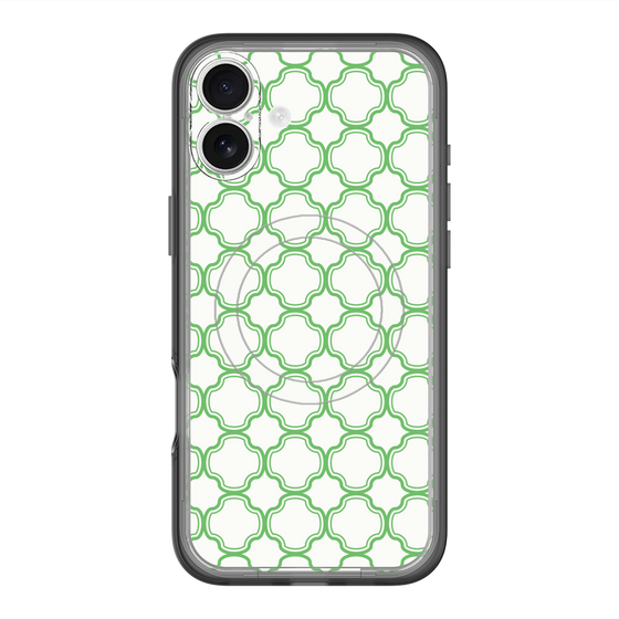 スリムプロテクションプレミアムケース with MagSafe［ Moroccan3 - Green ］