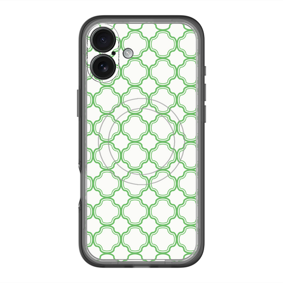 スリムプロテクションプレミアムケース with MagSafe［ Moroccan3 - Green ］