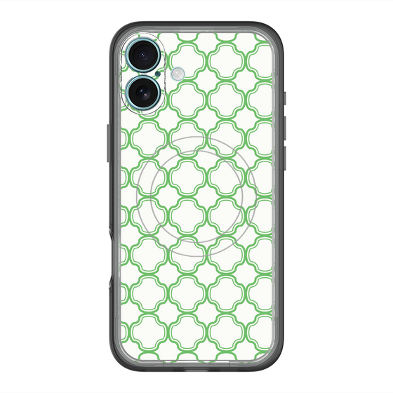 スリムプロテクションプレミアムケース with MagSafe［ Moroccan3 - Green ］