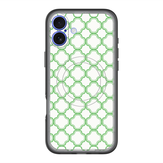 スリムプロテクションプレミアムケース with MagSafe［ Moroccan3 - Green ］
