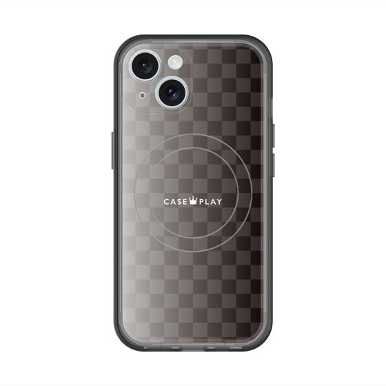 スリムプロテクションプレミアムケース with MagSafe［ CASEPLAY Check - Black ］