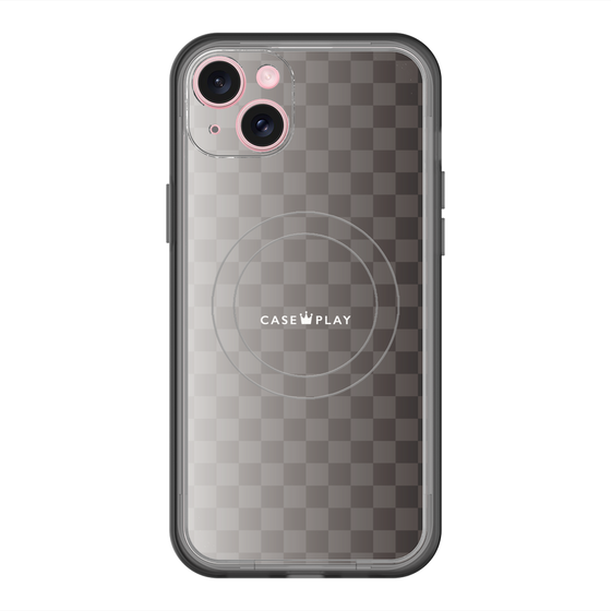スリムプロテクションプレミアムケース with MagSafe［ CASEPLAY Check - Black ］