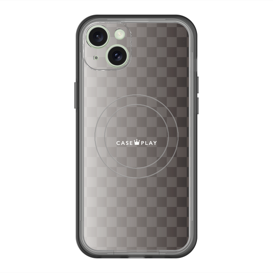 スリムプロテクションプレミアムケース with MagSafe［ CASEPLAY Check - Black ］