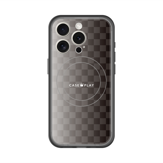 スリムプロテクションプレミアムケース with MagSafe［ CASEPLAY Check - Black ］