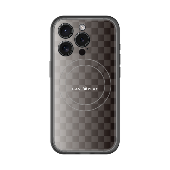 スリムプロテクションプレミアムケース with MagSafe［ CASEPLAY Check - Black ］