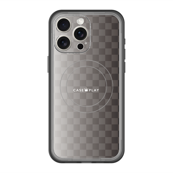 スリムプロテクションプレミアムケース with MagSafe［ CASEPLAY Check - Black ］