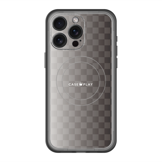 スリムプロテクションプレミアムケース with MagSafe［ CASEPLAY Check - Black ］