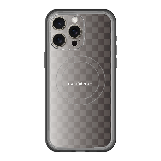 スリムプロテクションプレミアムケース with MagSafe［ CASEPLAY Check - Black ］