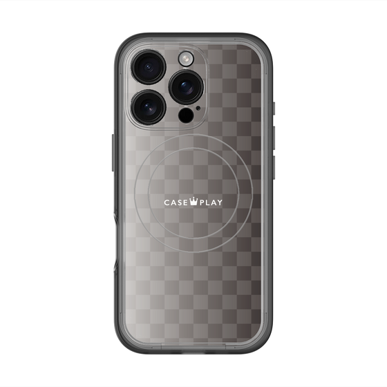 スリムプロテクションプレミアムケース with MagSafe［ CASEPLAY Check - Black ］