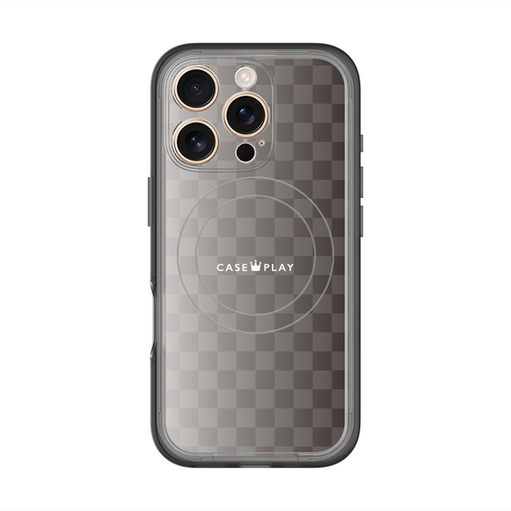スリムプロテクションプレミアムケース with MagSafe［ CASEPLAY Check - Black ］