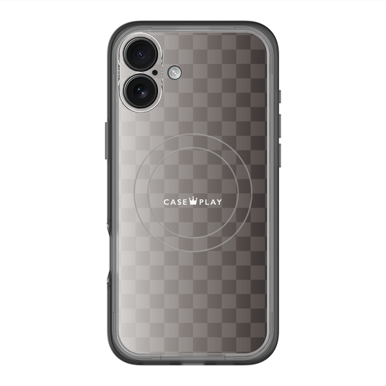 スリムプロテクションプレミアムケース with MagSafe［ CASEPLAY Check - Black ］