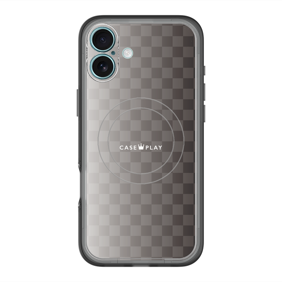 スリムプロテクションプレミアムケース with MagSafe［ CASEPLAY Check - Black ］