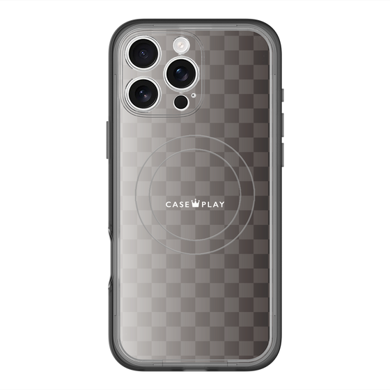 スリムプロテクションプレミアムケース with MagSafe［ CASEPLAY Check - Black ］