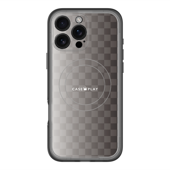 スリムプロテクションプレミアムケース with MagSafe［ CASEPLAY Check - Black ］