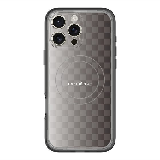 スリムプロテクションプレミアムケース with MagSafe［ CASEPLAY Check - Black ］