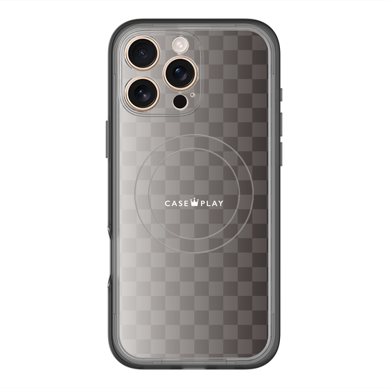 スリムプロテクションプレミアムケース with MagSafe［ CASEPLAY Check - Black ］