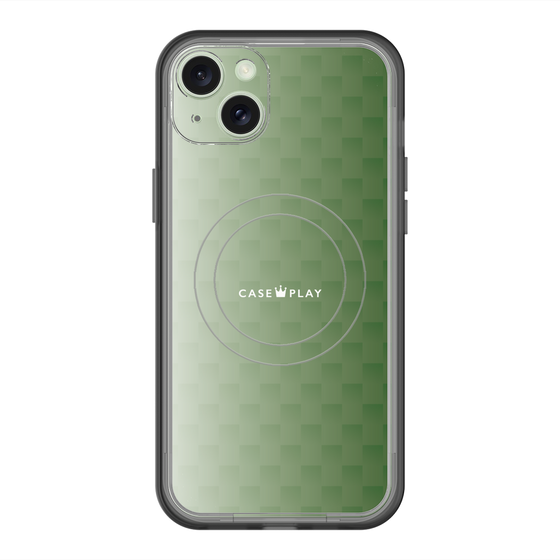 スリムプロテクションプレミアムケース with MagSafe［ CASEPLAY Check - Green ］