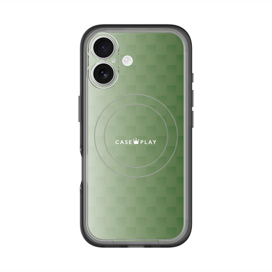 スリムプロテクションプレミアムケース with MagSafe［ CASEPLAY Check - Green ］