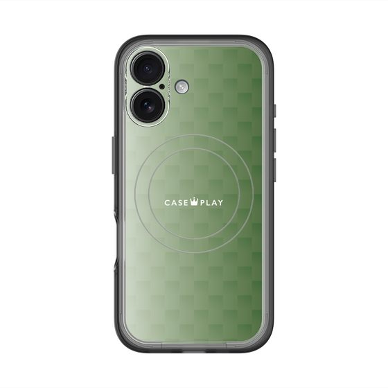 スリムプロテクションプレミアムケース with MagSafe［ CASEPLAY Check - Green ］