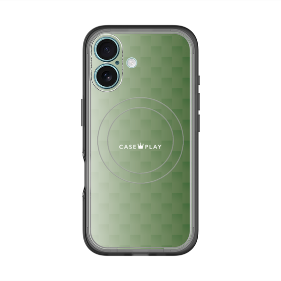 スリムプロテクションプレミアムケース with MagSafe［ CASEPLAY Check - Green ］