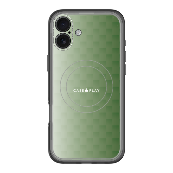 スリムプロテクションプレミアムケース with MagSafe［ CASEPLAY Check - Green ］