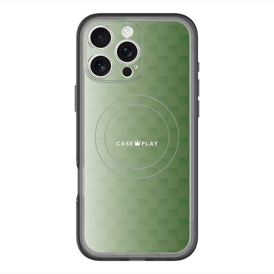 スリムプロテクションプレミアムケース with MagSafe［ CASEPLAY Check - Green ］