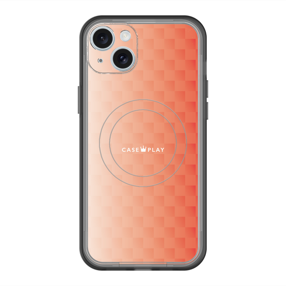 スリムプロテクションプレミアムケース with MagSafe［ CASEPLAY Check - Orange ］
