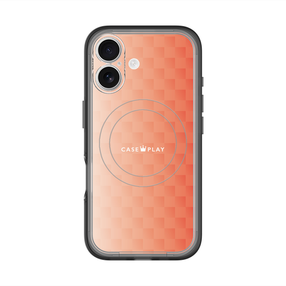 スリムプロテクションプレミアムケース with MagSafe［ CASEPLAY Check - Orange ］