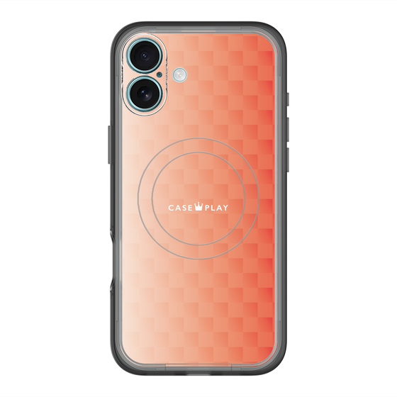 スリムプロテクションプレミアムケース with MagSafe［ CASEPLAY Check - Orange ］