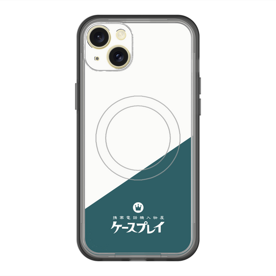 スリムプロテクションプレミアムケース with MagSafe［ CASEPLAY Retro - Green ］