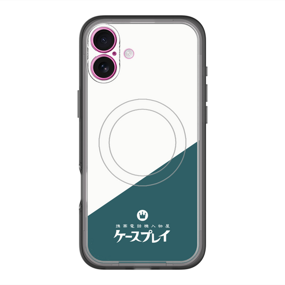 スリムプロテクションプレミアムケース with MagSafe［ CASEPLAY Retro - Green ］