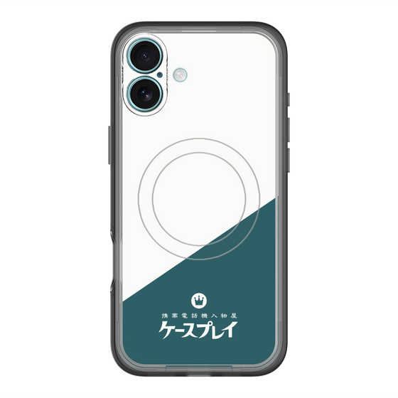 スリムプロテクションプレミアムケース with MagSafe［ CASEPLAY Retro - Green ］