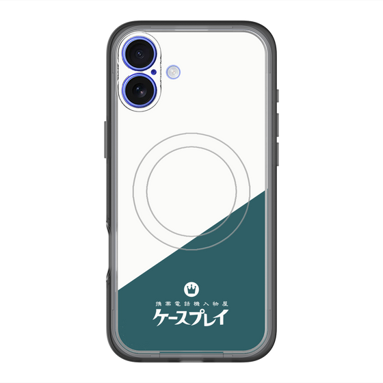 スリムプロテクションプレミアムケース with MagSafe［ CASEPLAY Retro - Green ］