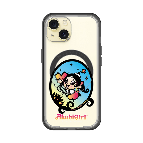 スリムプロテクションプレミアムケース with MagSafe［ アクビガール - オーバル ］