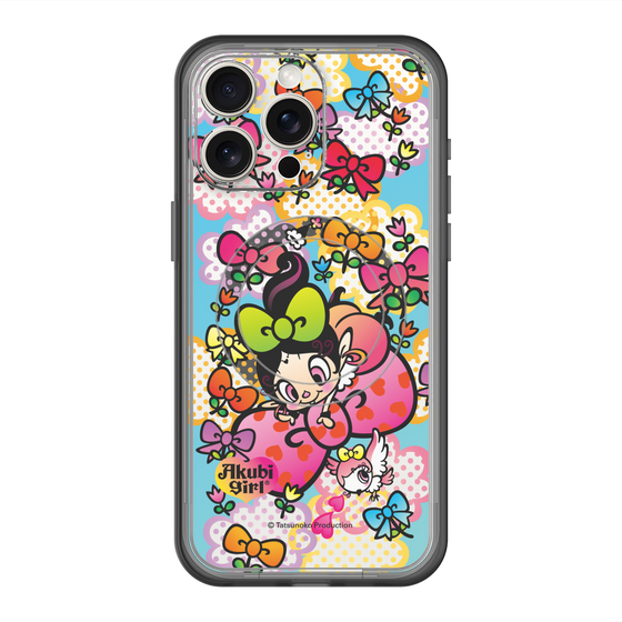 スリムプロテクションプレミアムケース with MagSafe［ アクビガール - フラワーリボン ］