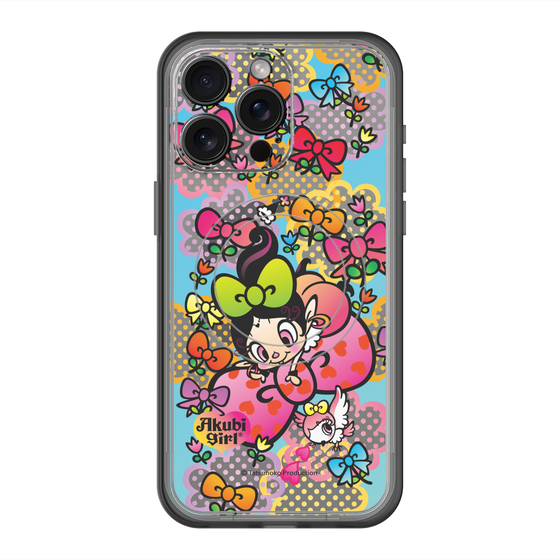 スリムプロテクションプレミアムケース with MagSafe［ アクビガール - フラワーリボン ］