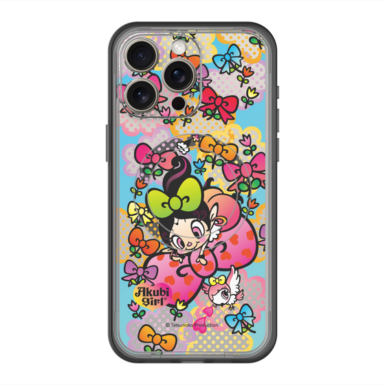 スリムプロテクションプレミアムケース with MagSafe［ アクビガール - フラワーリボン ］