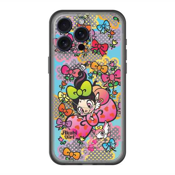スリムプロテクションプレミアムケース with MagSafe［ アクビガール - フラワーリボン ］
