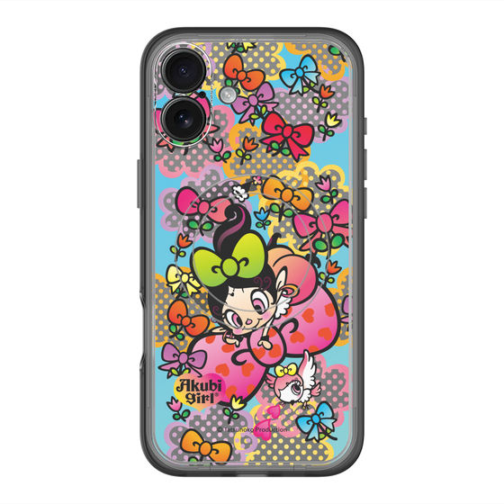 スリムプロテクションプレミアムケース with MagSafe［ アクビガール - フラワーリボン ］